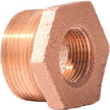 MERIT BRASS 1 In. X 3/4 In. Lead Free Brass Bushing - MNPT X FNPT - 125 PSI - Import XNL114-1612